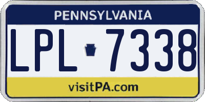 PA license plate LPL7338