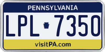 PA license plate LPL7350