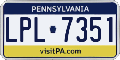 PA license plate LPL7351