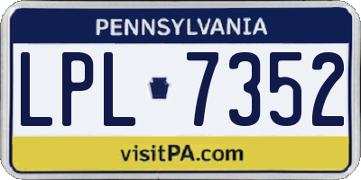 PA license plate LPL7352