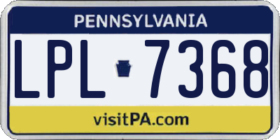 PA license plate LPL7368
