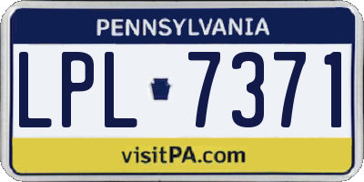 PA license plate LPL7371
