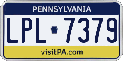 PA license plate LPL7379