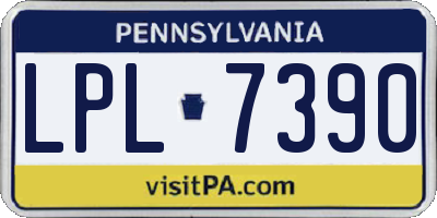PA license plate LPL7390