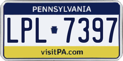PA license plate LPL7397