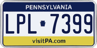 PA license plate LPL7399