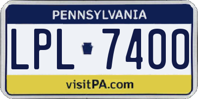 PA license plate LPL7400