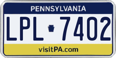 PA license plate LPL7402