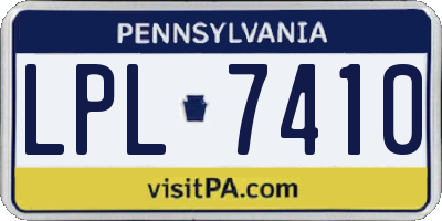 PA license plate LPL7410