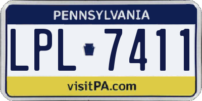 PA license plate LPL7411