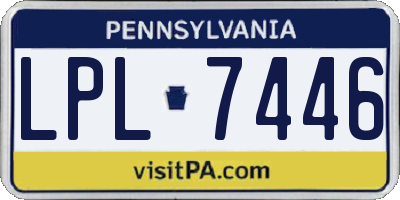 PA license plate LPL7446