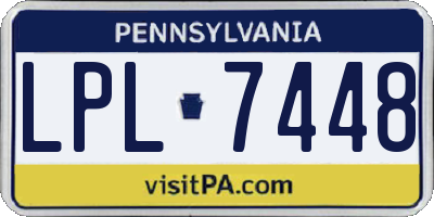 PA license plate LPL7448