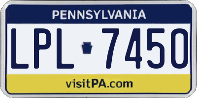 PA license plate LPL7450