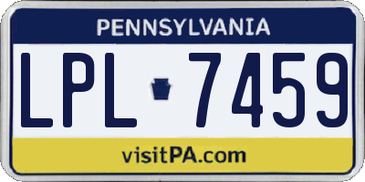 PA license plate LPL7459