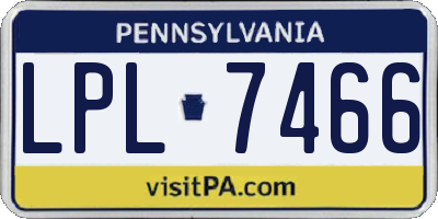 PA license plate LPL7466
