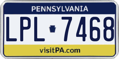 PA license plate LPL7468