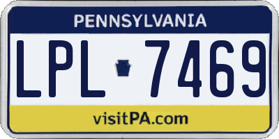 PA license plate LPL7469