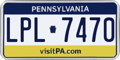 PA license plate LPL7470