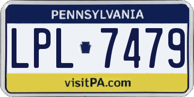 PA license plate LPL7479