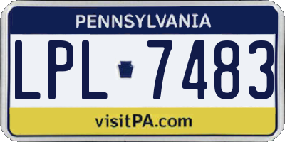PA license plate LPL7483