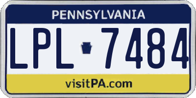 PA license plate LPL7484