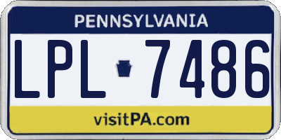 PA license plate LPL7486