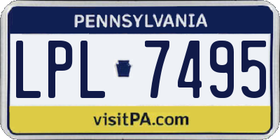 PA license plate LPL7495