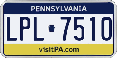 PA license plate LPL7510
