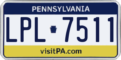 PA license plate LPL7511
