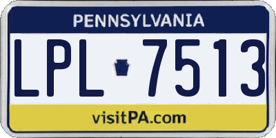 PA license plate LPL7513