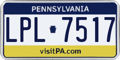 PA license plate LPL7517