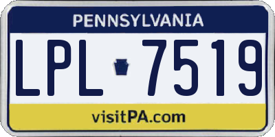 PA license plate LPL7519
