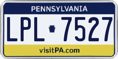 PA license plate LPL7527