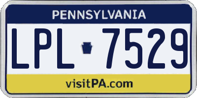 PA license plate LPL7529