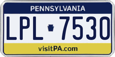 PA license plate LPL7530