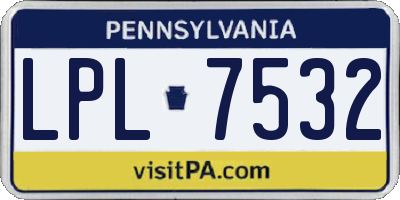 PA license plate LPL7532