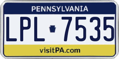 PA license plate LPL7535