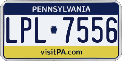 PA license plate LPL7556