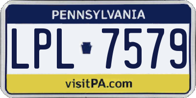 PA license plate LPL7579