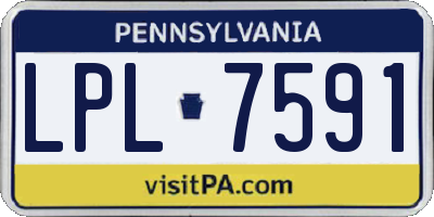 PA license plate LPL7591