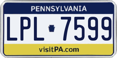 PA license plate LPL7599