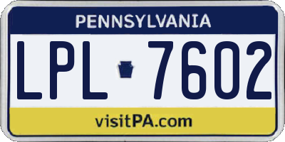 PA license plate LPL7602