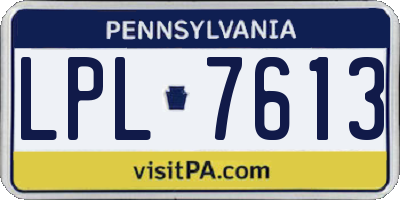 PA license plate LPL7613