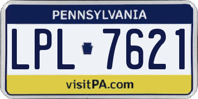 PA license plate LPL7621