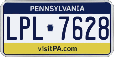 PA license plate LPL7628