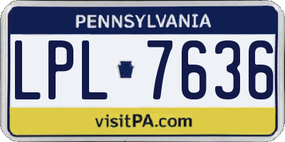 PA license plate LPL7636