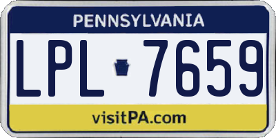 PA license plate LPL7659