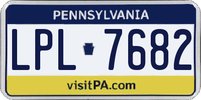 PA license plate LPL7682