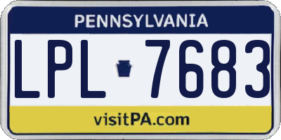 PA license plate LPL7683