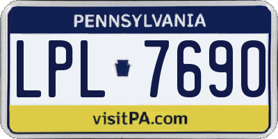 PA license plate LPL7690